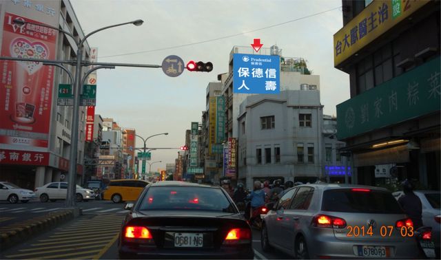 N-0684壁面廣告塔-台南市成功路293號-成功路往火車站方向廣告看板